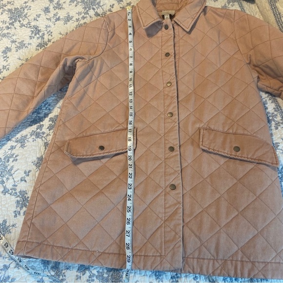 Joie Quilted Barn Utility Coat Jacket Light Mauve Size Medium - Picture 7 of 9